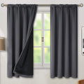 Blackout Curtains 100% Blackout Thermal Noise Reducing Panels - Dark