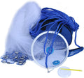 Drasry Fishing Cast Net with Aluminum Ring 4ft-7ft Radius - Easy