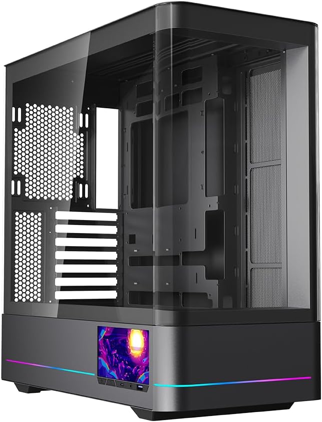 Jungle Leopard AC-02 Digital ATX PC Gaming Case with LCD Screen