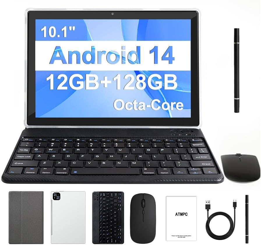 Android 14 Tablet with 12GB RAM and 128GB ROM for All Needs