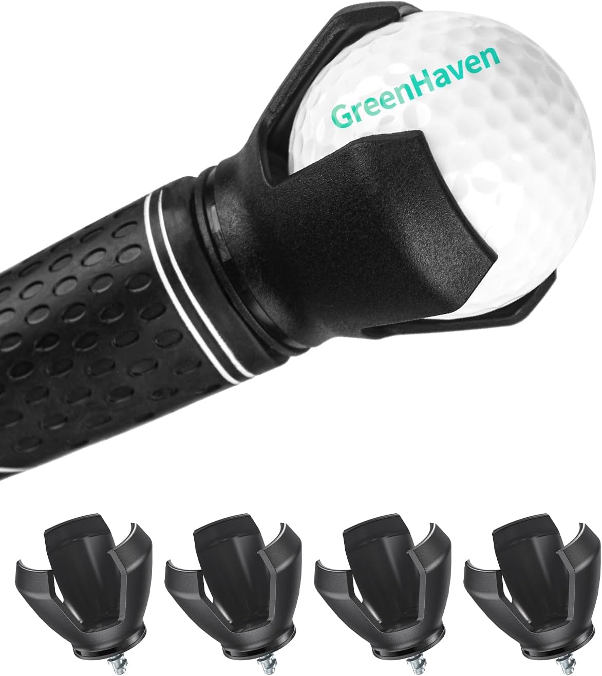 GreenHaven Golf Ball Retriever - Back-saving Putter Sucker