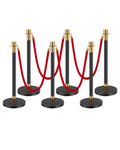 Stanchions and Velvet Ropes Crowd Control Set - Stable Sand-Fill Bases