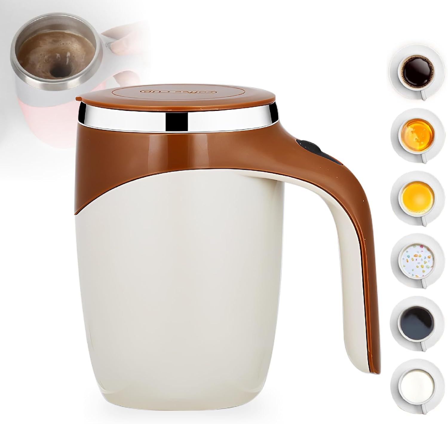 Self-Stirring Magnetic Coffee Mug - Rechargeable & Convenient!