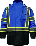 High Vis Rain Jacket SKSAFETY Reflective Waterproof - Safety Raincoat