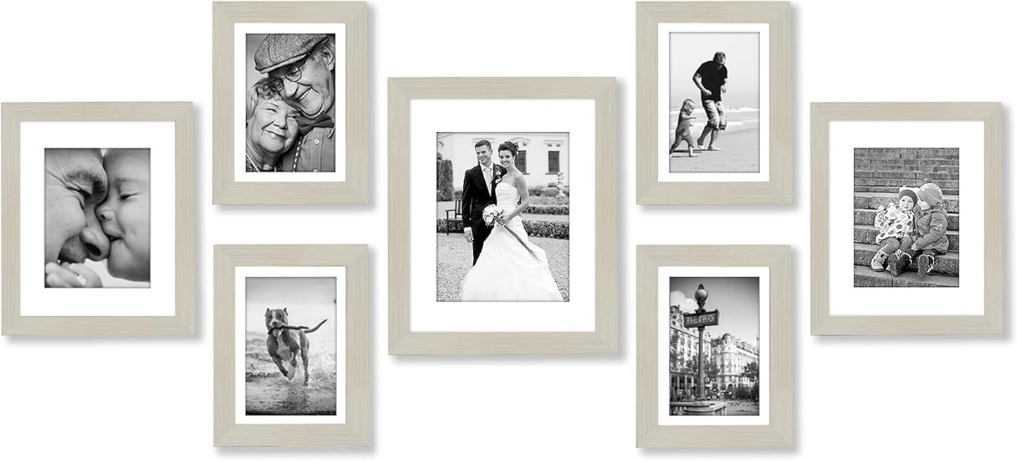 Gallery Wall Frame Set with Light Wood Finish for Your Memories