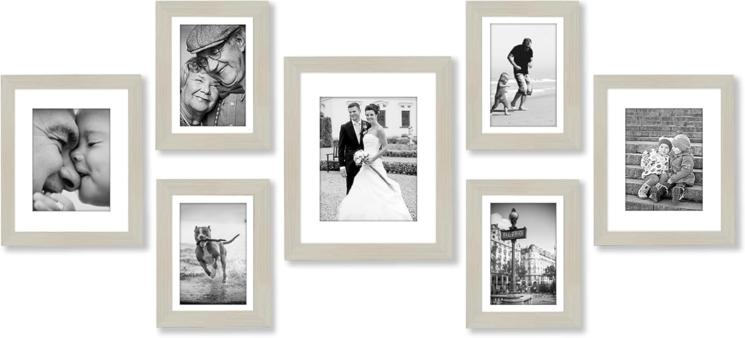 Gallery Wall Frame Set with Light Wood Finish for Your Memories