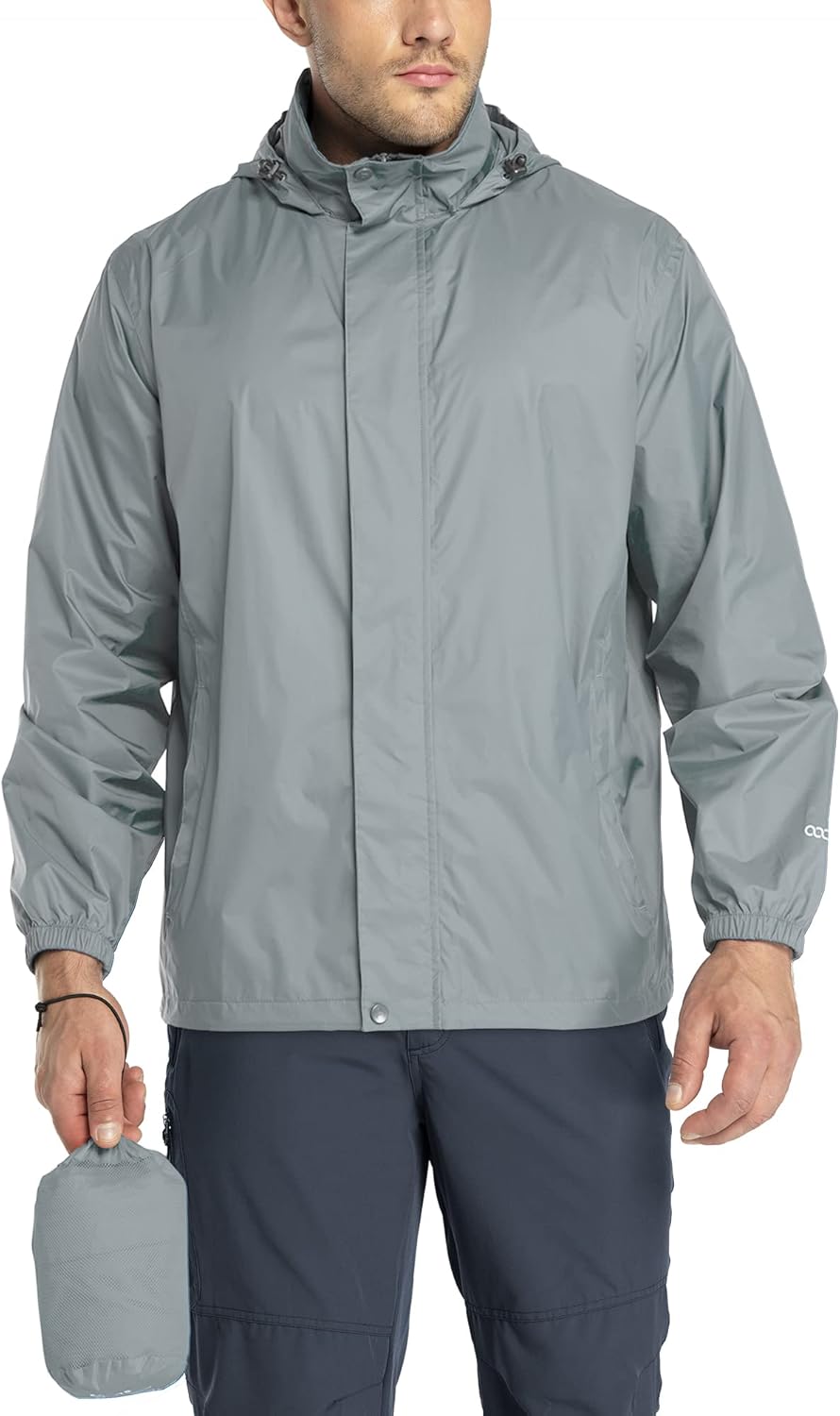 33,000ft Packable Rain Jacket for Men - Lightweight Waterproof Shell