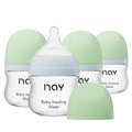 Natural Glass Baby Bottle Wide Neck 3oz Pack of 4 - Newborn Anti-Colic