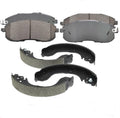Replacement Front Ceramic Brake Pads + Rear Shoes for 2007-2012 Nissan