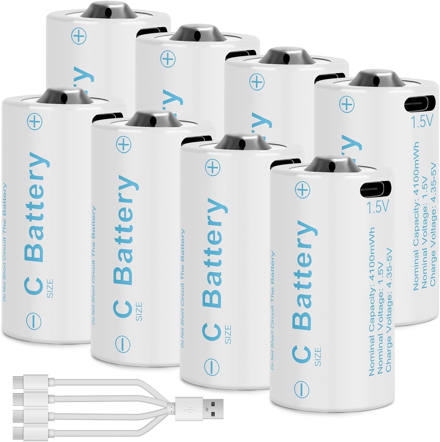 C Size Rechargeable Lithium Batteries for Toys and Floodlights