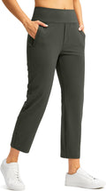 SANTINY Women's 7/8 High Waisted Stretch Ankle Pants - Comfortable It