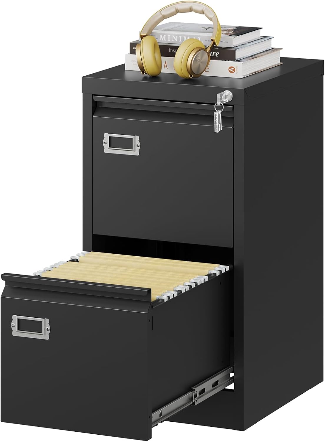 2 Drawers Vertical File Cabinets for Home Office Storage Needs