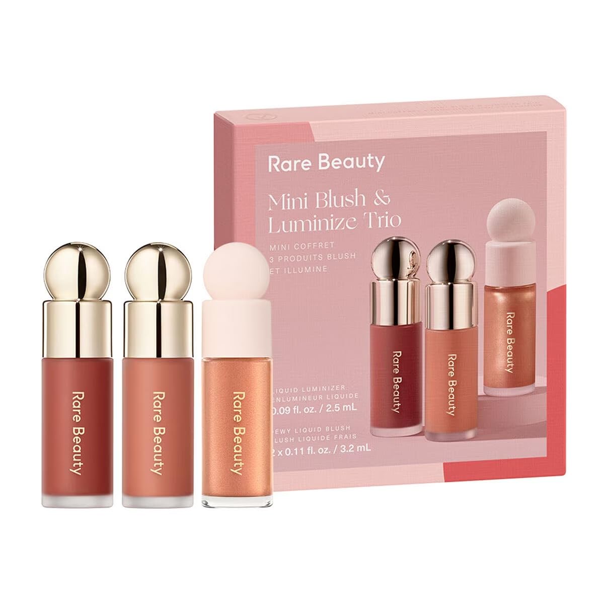 Rare Beauty Mini Blush & Luminizer Trio for Radiant Glow