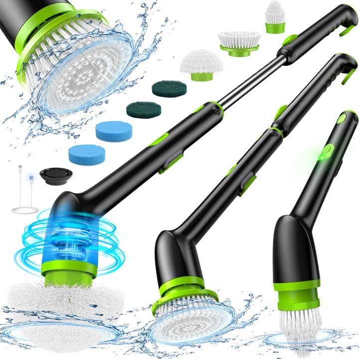 LyriFine Electric Spin Scrubber: Waterproof Bathroom Cleaner