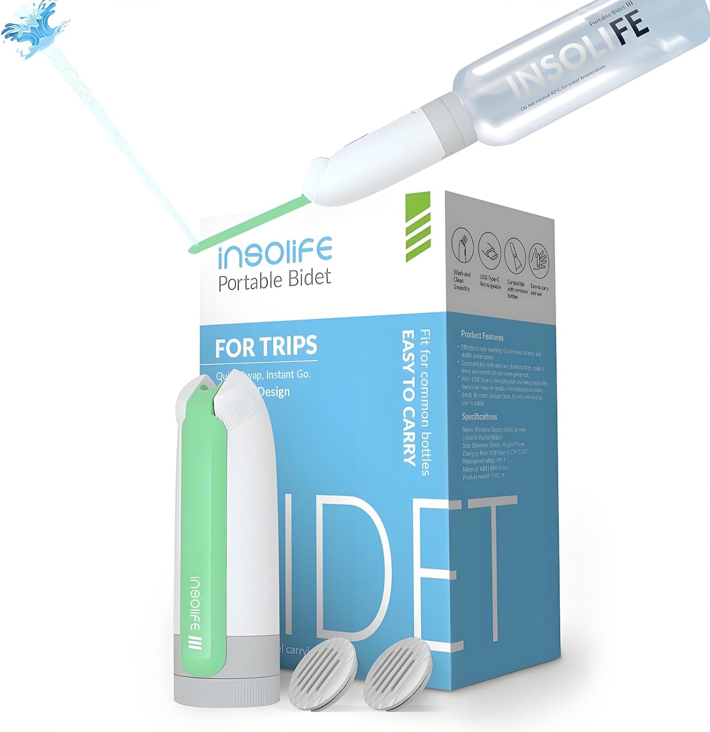 Portable Bidet for Travel | High Pressure & Rechargeable Design
