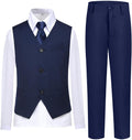 Boys Vest Set Formal Dress Suits Wedding Outfit - Tailored Fit
