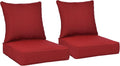 22x24 in Patio Seat Cushions Set of 2 - Fade-Resistant Outdoor