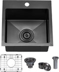 VCCUCINE Gunmetal Black Bar Sink for Small Kitchens and RVs