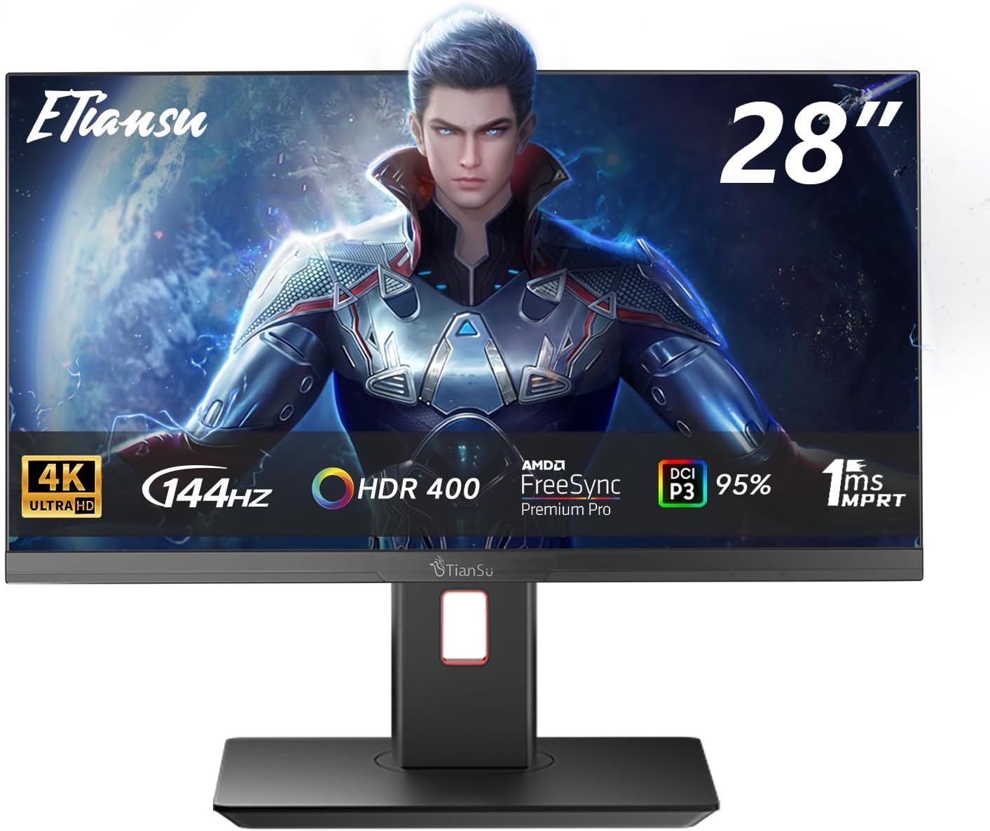 28 Inch 4K UHD 144Hz Gaming Monitor with FreeSync and HDR400