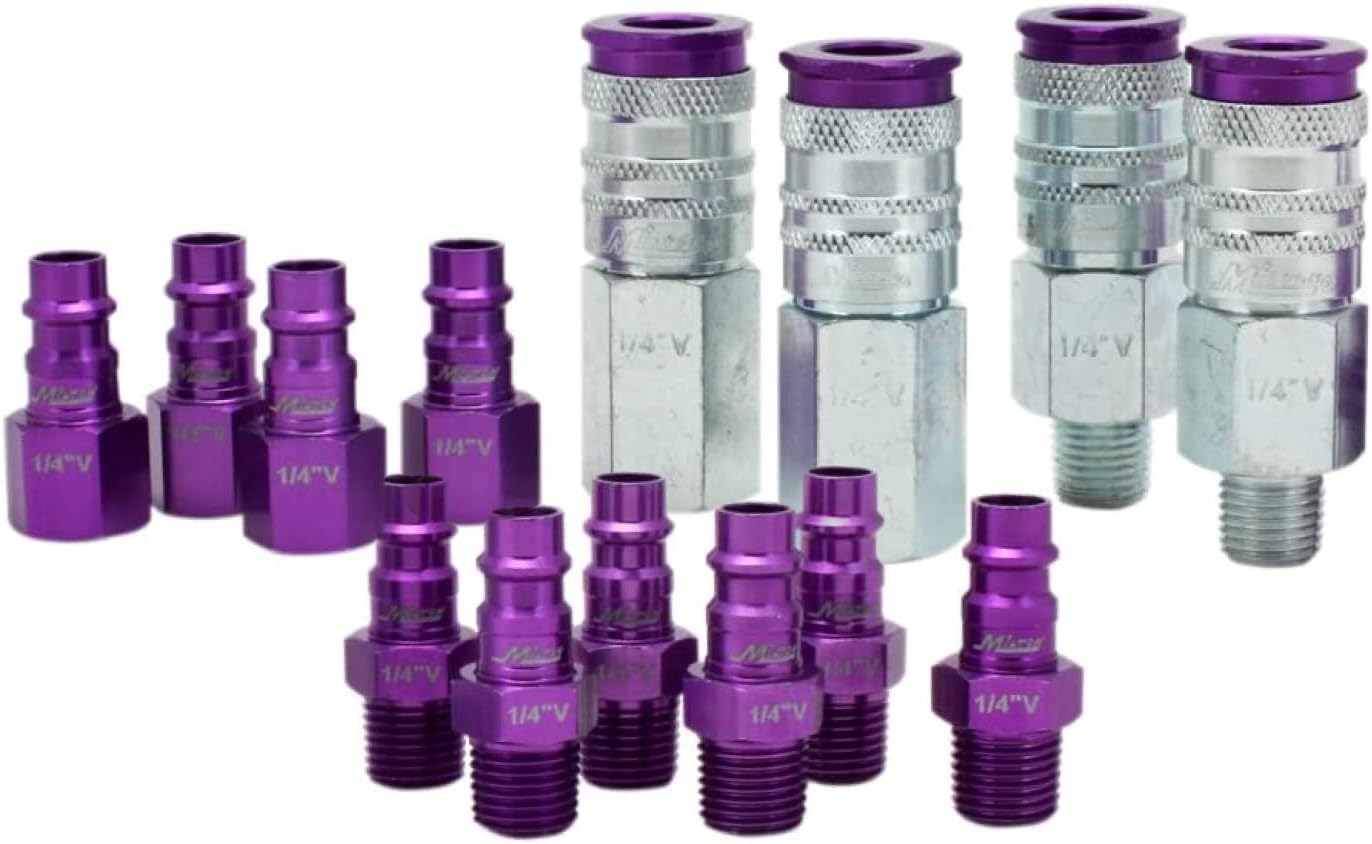 Milton S-314VKIT 14pc Hi-Flo V Style Coupler Kit for Versatile Use