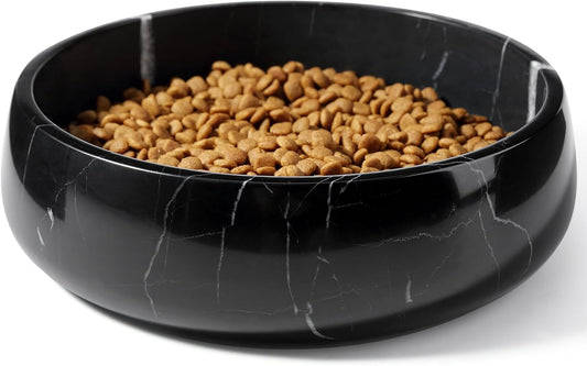 Natural Marble Dog Bowl for Large Dogs - Durable and Stylish