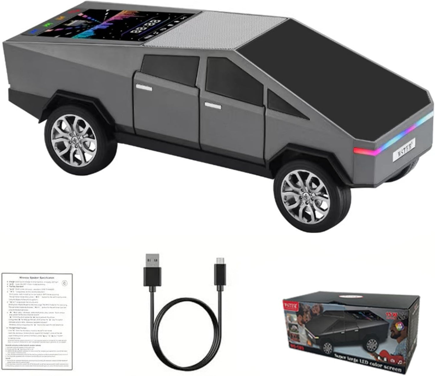 WS-580 Bluetooth Pickup Truck Replica Speaker with HD Sound