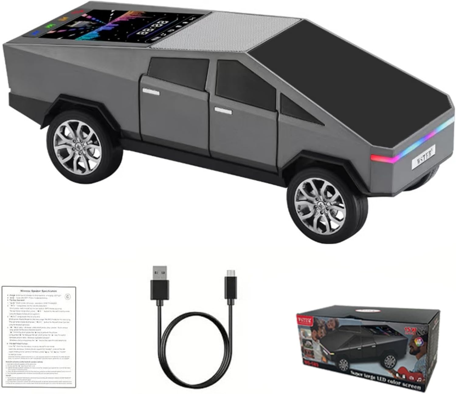 WS-580 Bluetooth Pickup Truck Replica Speaker with HD Sound