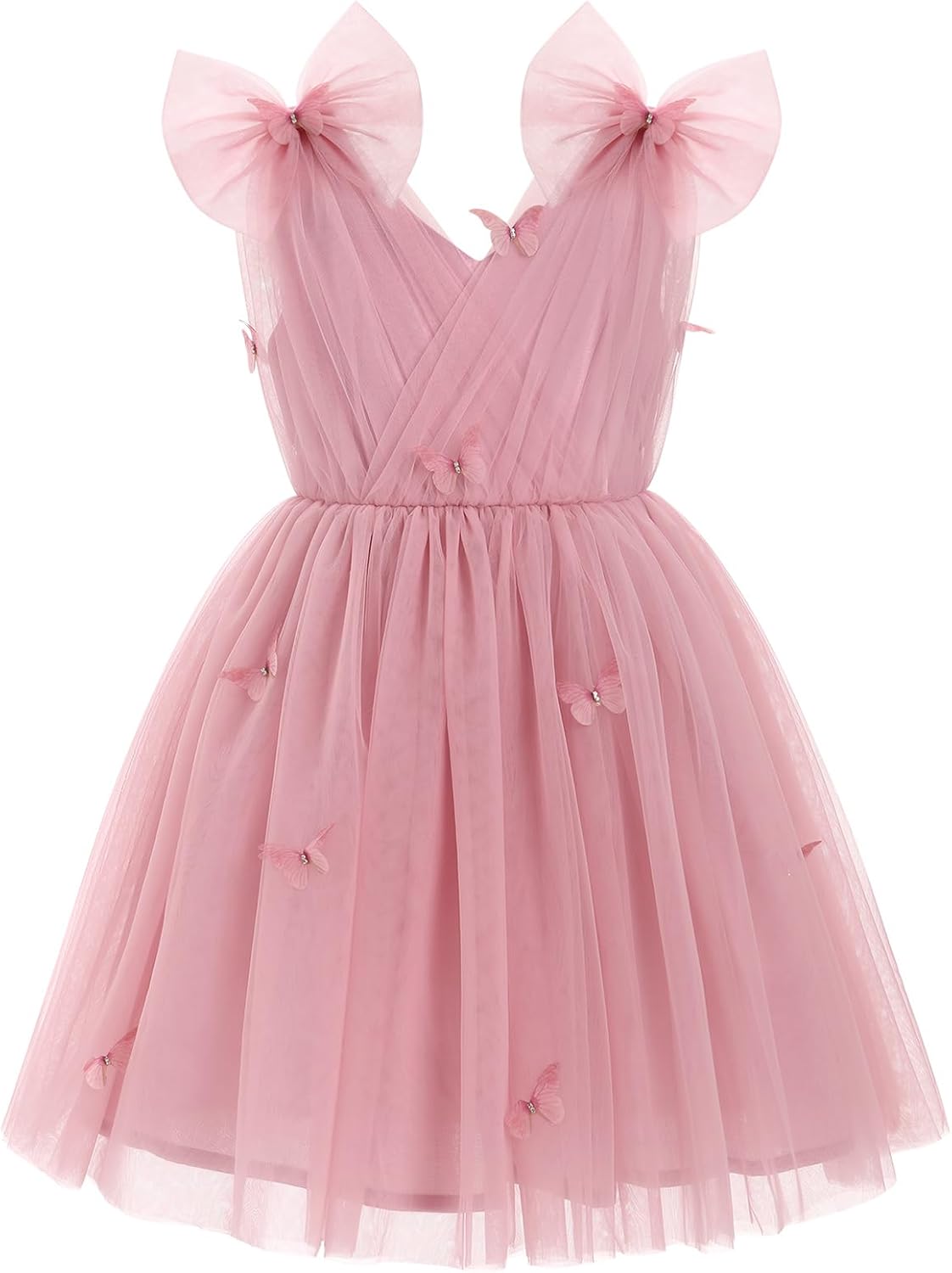 Toddler Butterfly Dress for Girls - Sparkle Sequins Tulle Dress