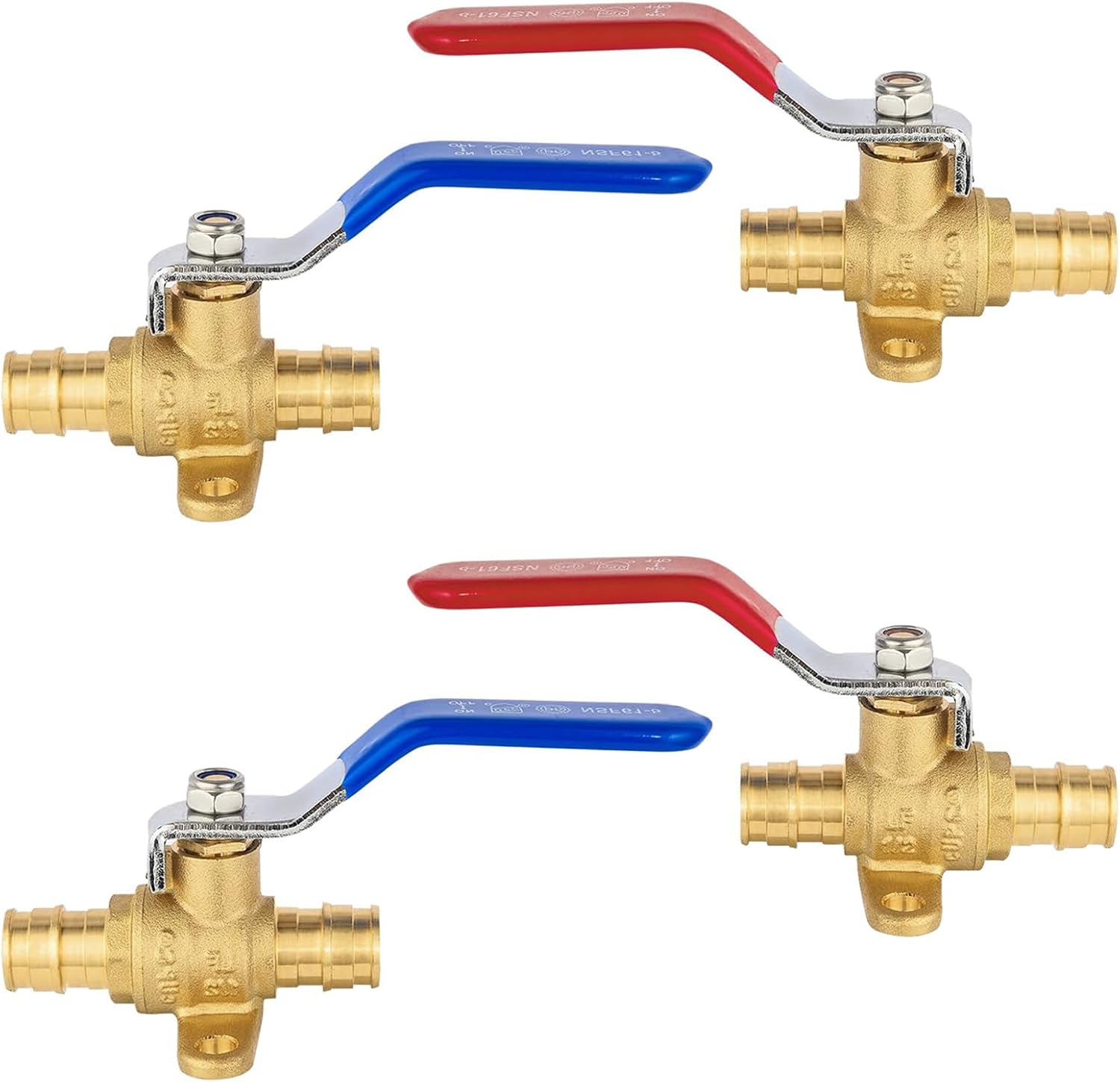 HeSun 4 PCs 1/2 Inch PEX A Expansion Ball Valve for Plumbing