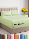 Extra Deep Twin XL Sheet Set - 4 Piece Cooling Light Sage - Deep