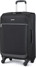 25 in Medium Checked Softside Spinner Suitcase - Lightweight Travel