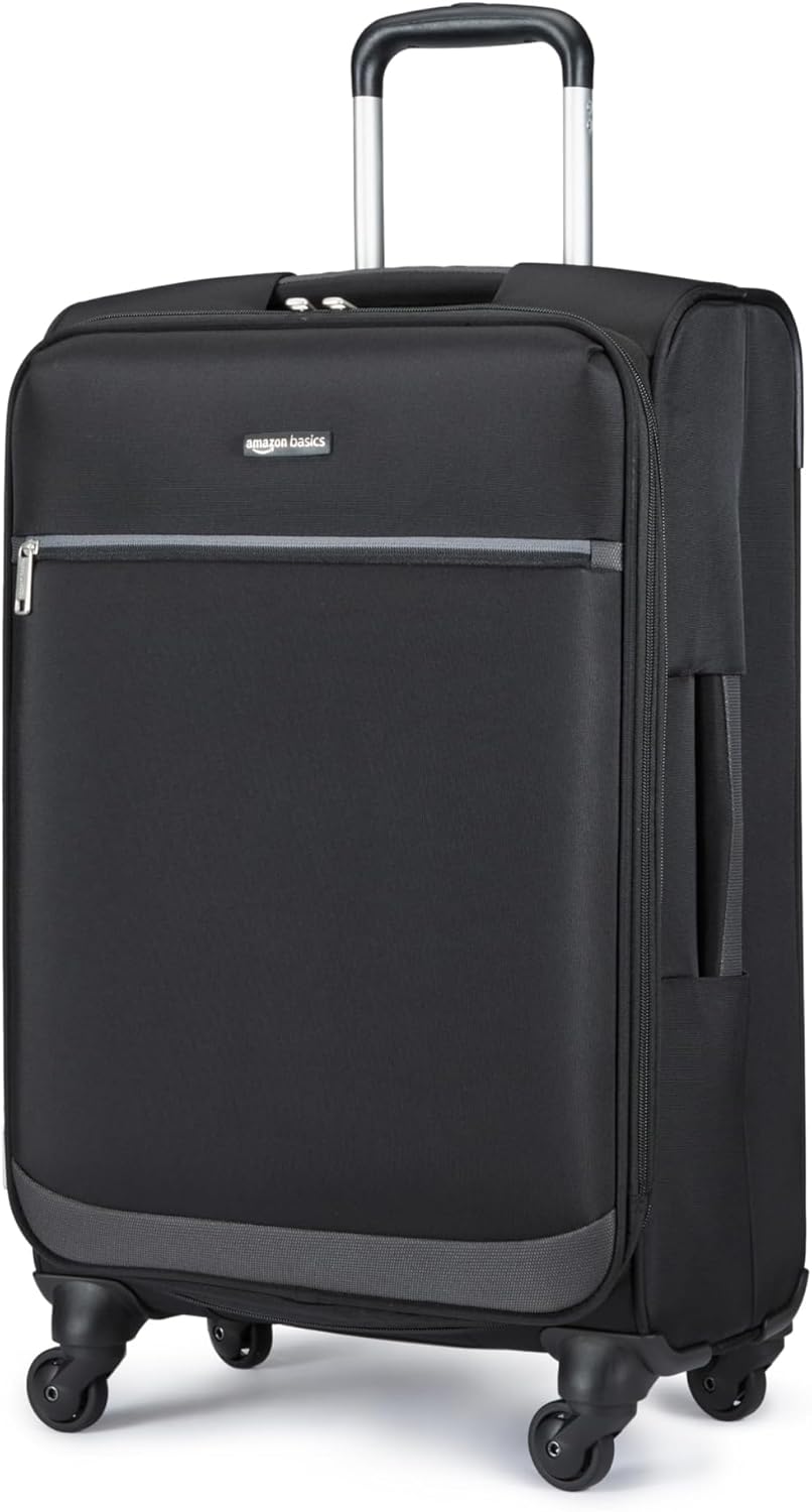 25in Medium Checked Softside Suitcase with Spinner Wheels