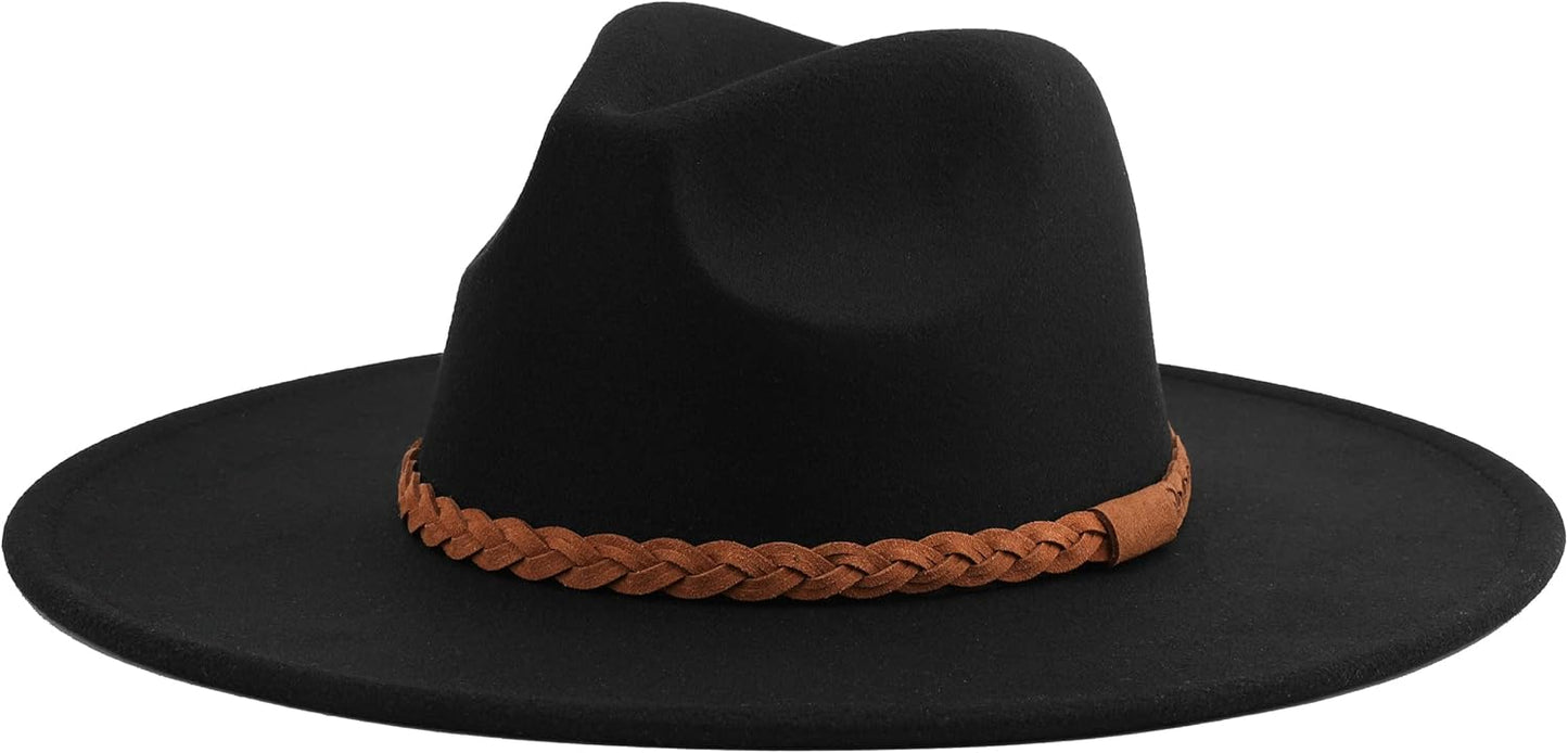 Big Wide Brim Women Fedora Hat for Outdoor Activities and Fun