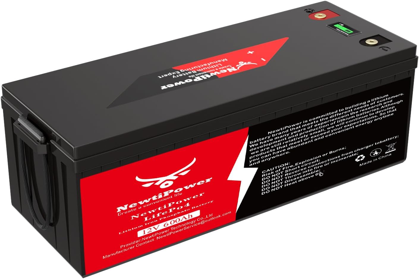 12V 600Ah LiFePO4 Lithium Battery for RV, Marine, Off Grid Use