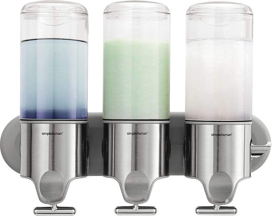 Wall Mount Triple Shampoo & Soap Dispenser - 15 fl. oz. Capacity