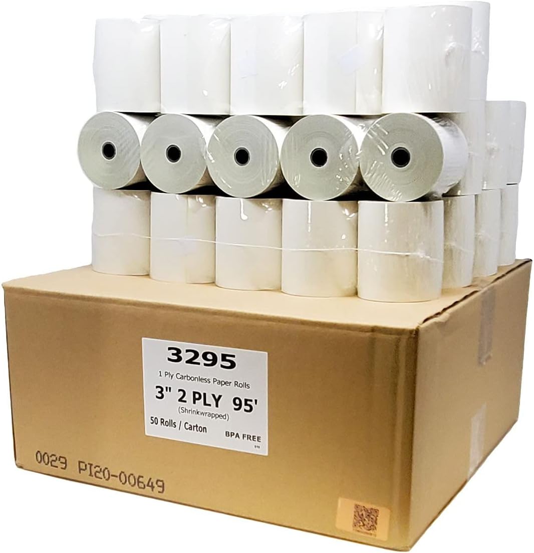 BuyRegisterRolls 2 Ply Carbonless Rolls for Kitchen Printers