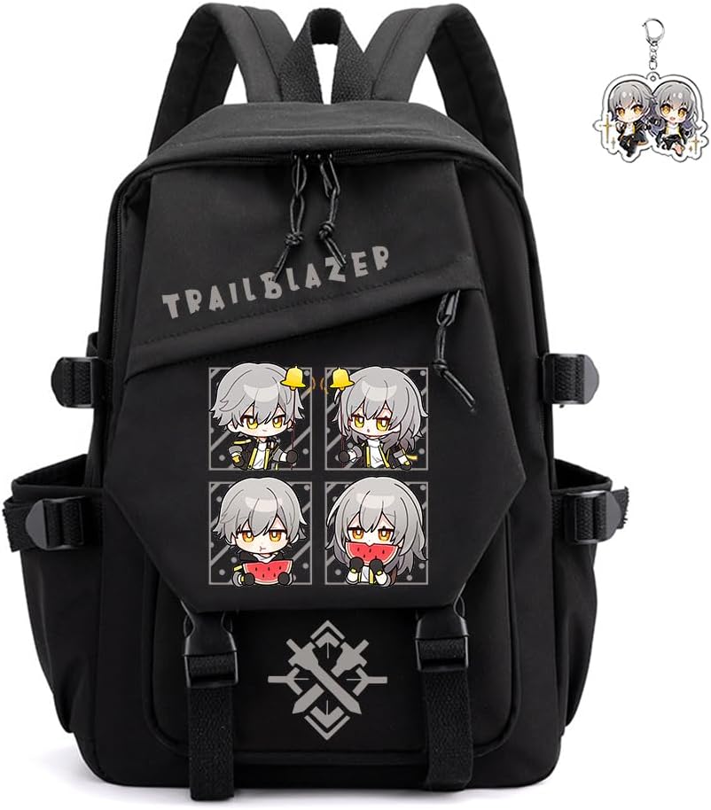 Honkai Star Rail Backpack for Kawaii Anime Lovers - Firefly Black