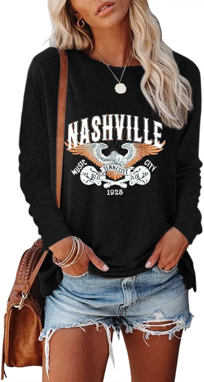 Country Music Guitar Women's Tee ~ Stylish Long Sleeve