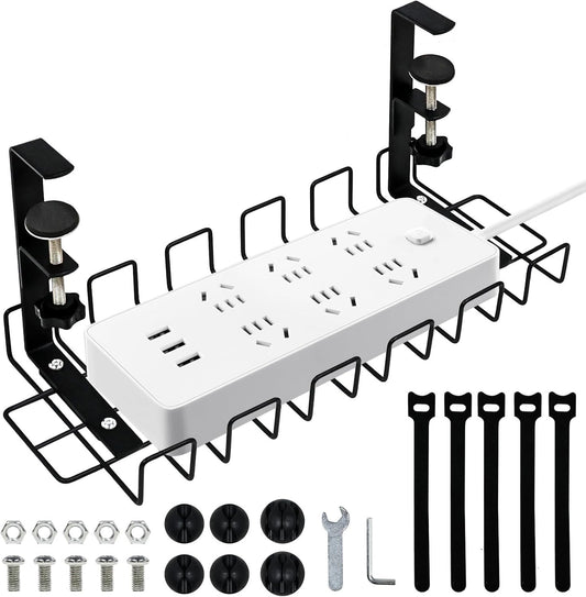 Yuroochii No Drill Cable Tray - Easy Home Office Organizer