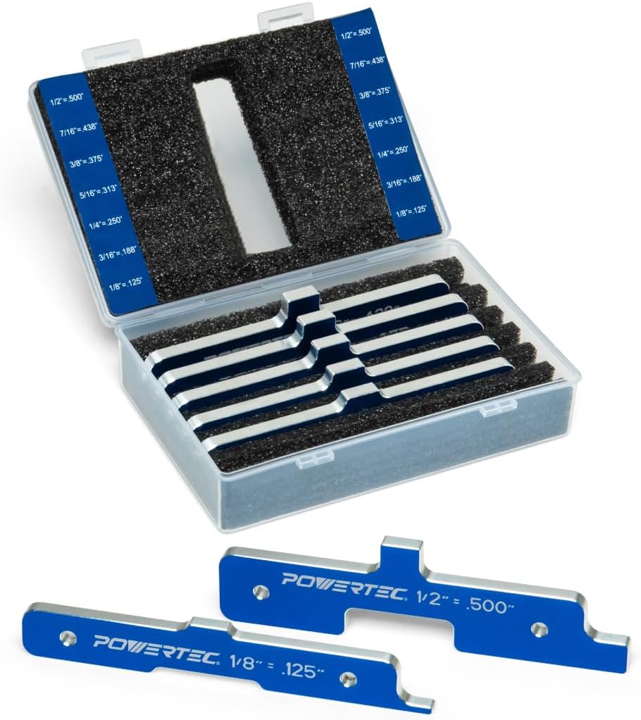 POWERTEC Router Setup Blocks Woodworking 7PC Set for Precision