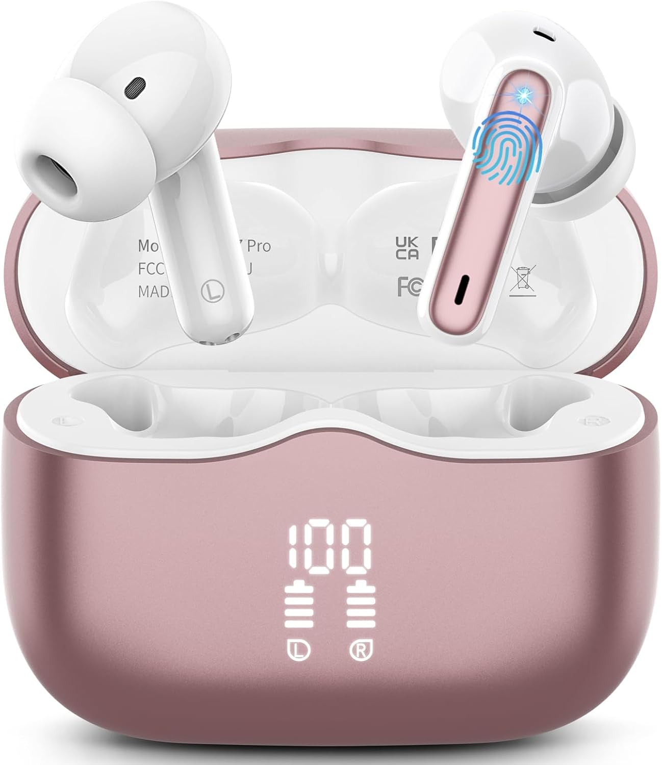 Wireless Earbuds with Bluetooth 5.4 and 40H Playtime for Music