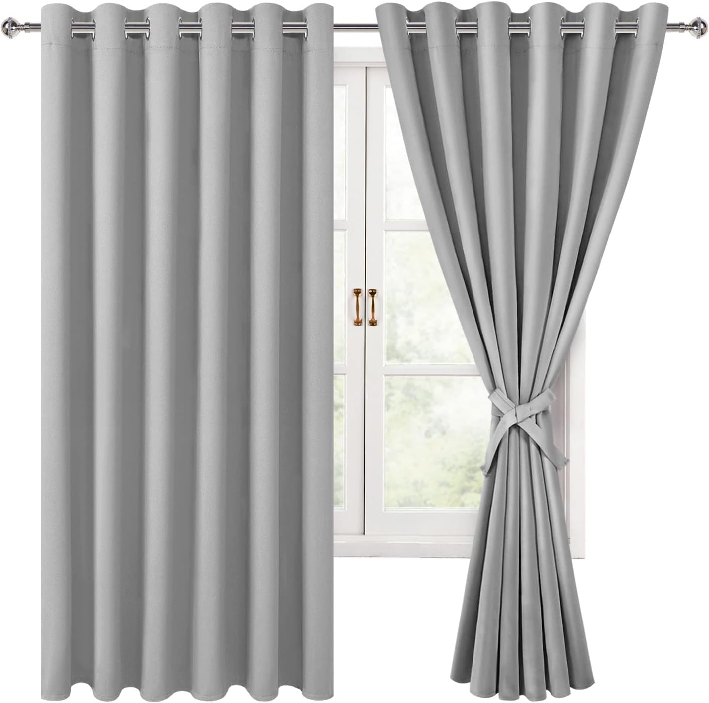 Hiasan Grommet Blackout Curtains for Bedroom - 70 x 63 in