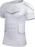Eicolorte Men Padded Protective Shirt Pads Chest Rib Protector - Full