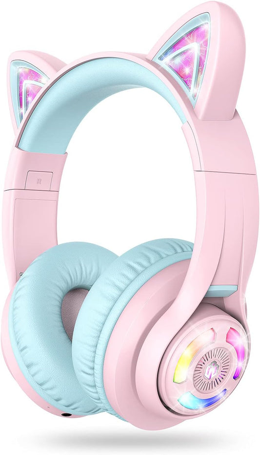 iClever Cat Ear Kids Bluetooth Headphones 