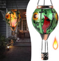 Hot Air Balloon Solar Lantern - Cardinal Glass Flickering Flame
