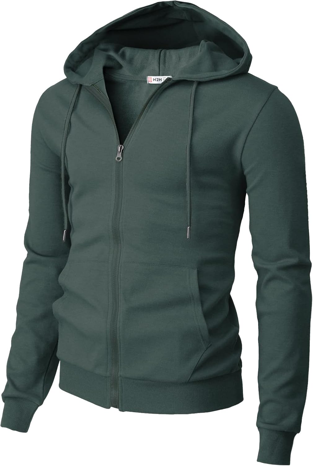 H2H Men's Lightweight Zip Hoodie with Pockets