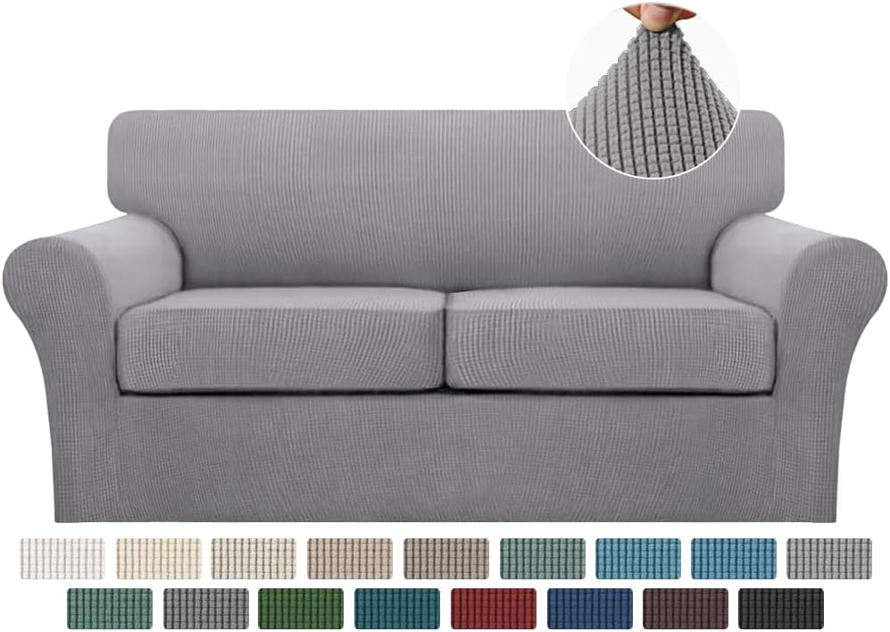 Turquoize 3 Piece Sofa Covers for 2 Cushion Couch Slipcover