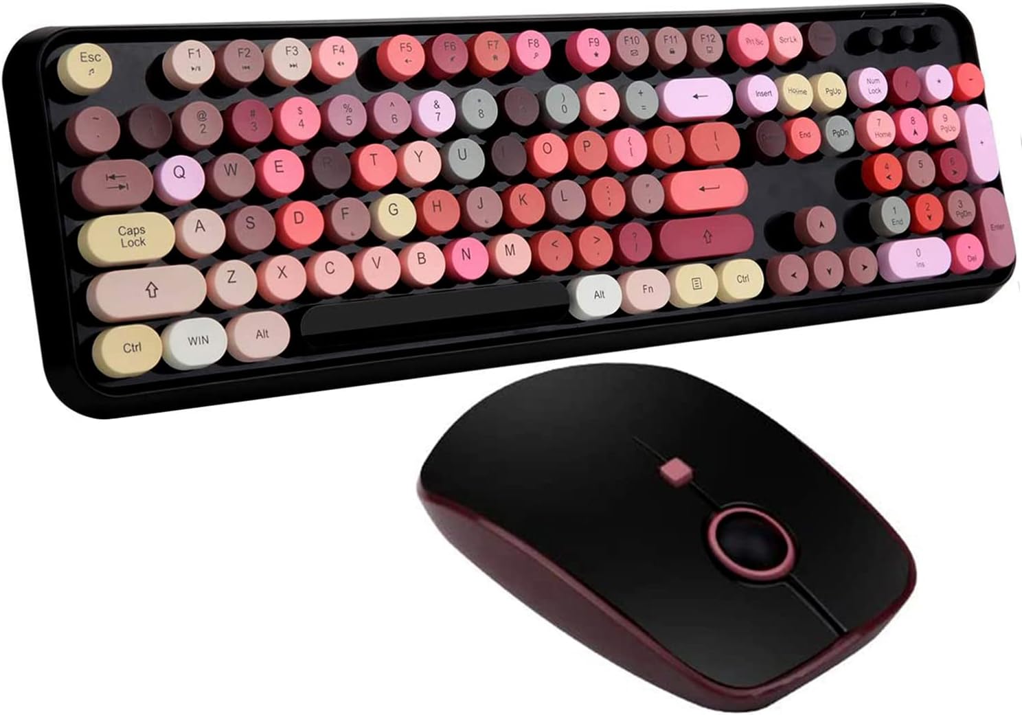 FOPETT Wireless Keyboard & Mouse Set, Reliable 2.4 GHz Connectivity