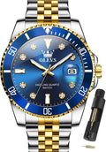 OLEVS Diamond Dial Stainless Steel Men's Watch