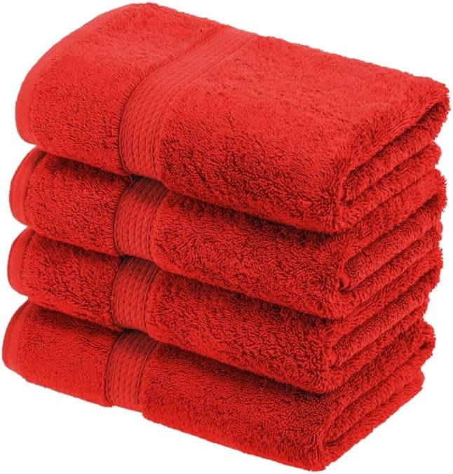 Superior Egyptian Cotton Pile Hand Towel Set of 4 for Luxury